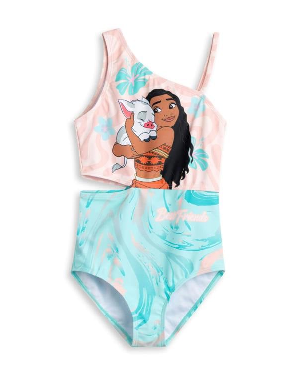 Disney Moana Girls Multicoloured Best Friends 1 Piece Swimming Costume