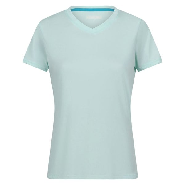 Regatta Womens/Ladies Fingal Plain V Neck T-Shirt - Bleached Aqua