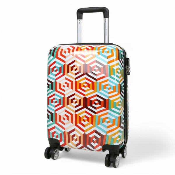 Snowball Hard Shell Printed Cabin 55 x 36 x 20 cm PP Suitcase Luggage Suitable for Easyjet, Ryanair
