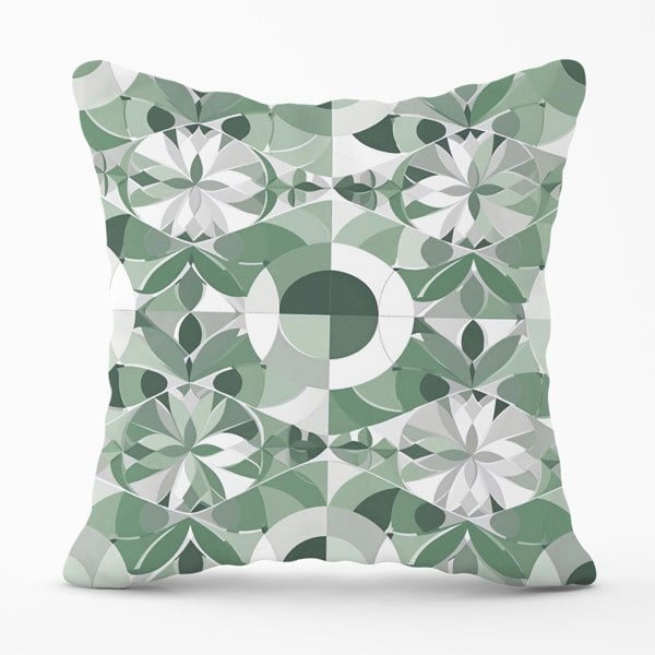 Warren Reed Geometric Pastel Green Cushions