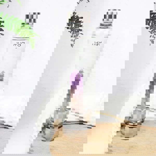 Myga Amethyst Crystal Glass Water Bottle