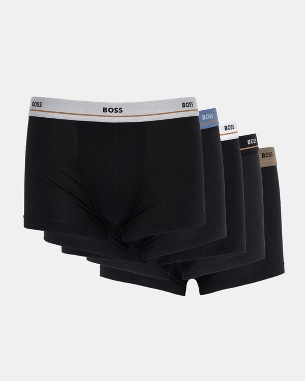 BOSS Orange 5-Pack Mens Stretch-Cotton Trunks with Logo Waistbands - Open Miscellaneous 960 1