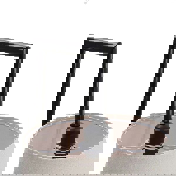 150cm H Metal Tray Table Floor Lamp with Linen Lampshade Floor Lamps Living and Home