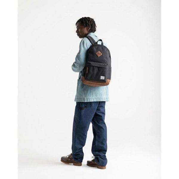 Herschel Bags Herschel Heritage Polyester Unisex Adults Black Backpack - Medium