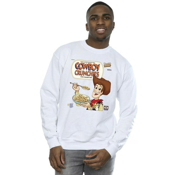 Disney Mens Toy Story Woody Cowboy Crunchies Sweatshirt - White