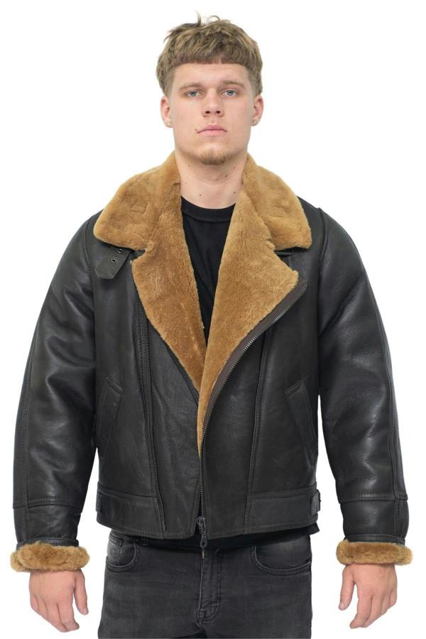 Infinity Leather Mens Sheepskin Leather WW2 Bomber Jacket-Haverhill