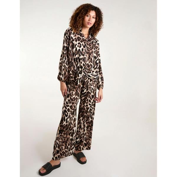 Blue Vanilla Leopard Printed Shirt Set