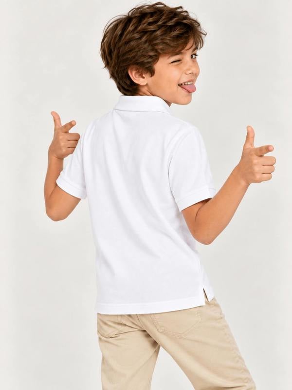 Childsplay Boys Short Sleeve Polo Shirt in White