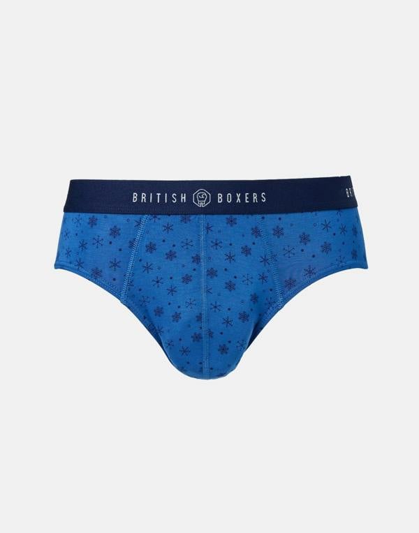 British Boxers Men's Bamboo Brief - Snow Much Fun