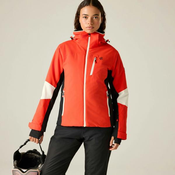 Dare 2B Womens/Ladies Lumi Stretch Ski Jacket - Grenadine/Black - 