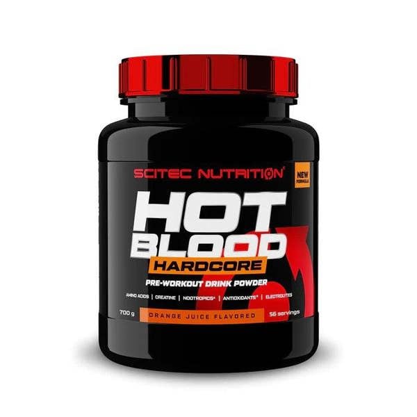 SciTec Hot Blood Hardcore, Orange Juice - 700g