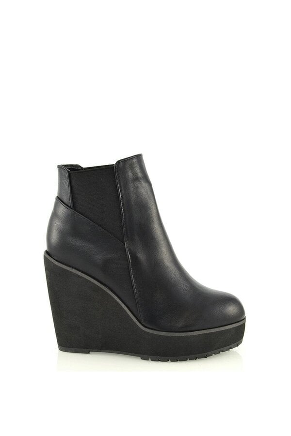 XY LONDON High Wedge Heel Platform Ankle Boots