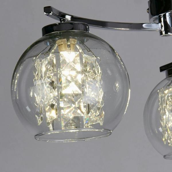 Pagazzi Lighting Plaza 3 Light Chrome & Glass Flush Ceiling Light