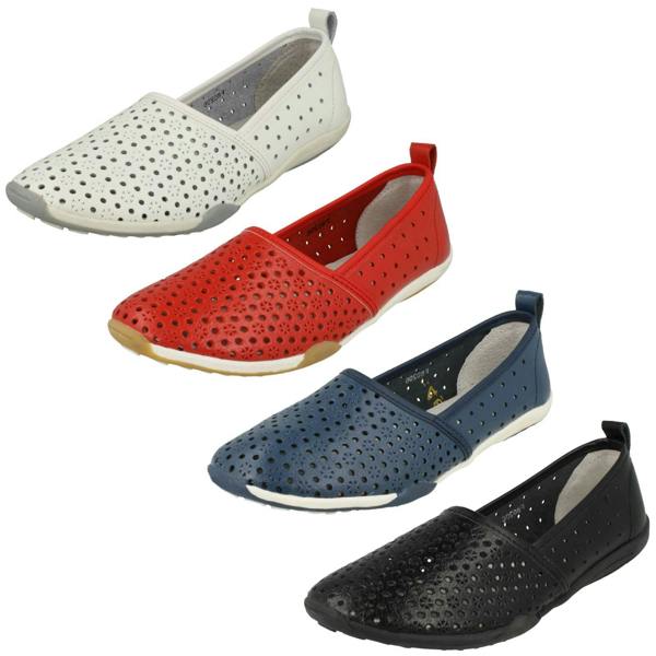 Down to Earth Ladies Down To Earth Flat Comfort Slip On Shoes