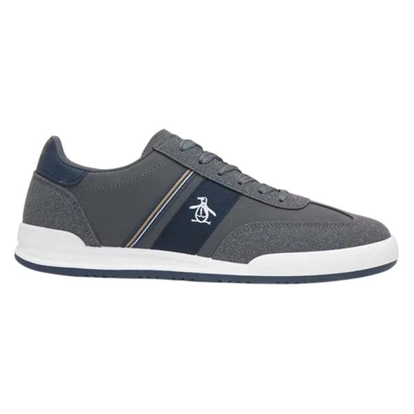 Original Penguin Mens Stripe Logo Trainers - Charcoal - 