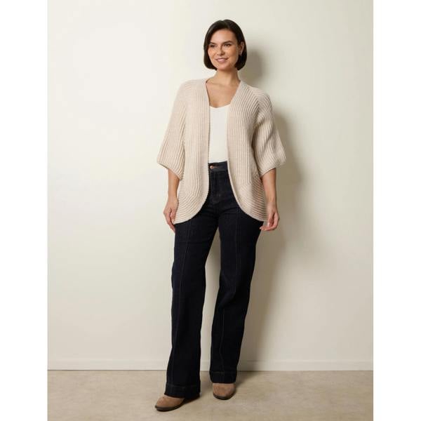 Blue Vanilla Edge To Edge Rib Cardigan