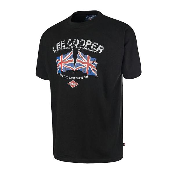 Lee Cooper Mens Logo Cotton T-Shirt - Black - 