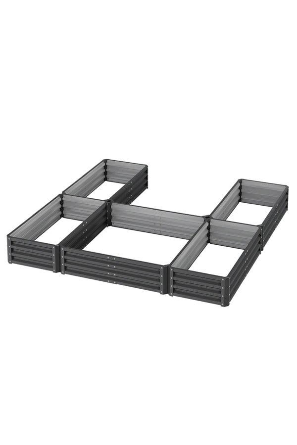 Living and Home U-shaped Raised Garden Bed with 5 Compartments