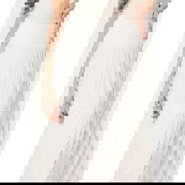 Blue Vanilla Mix Crochet Maxi Skirt