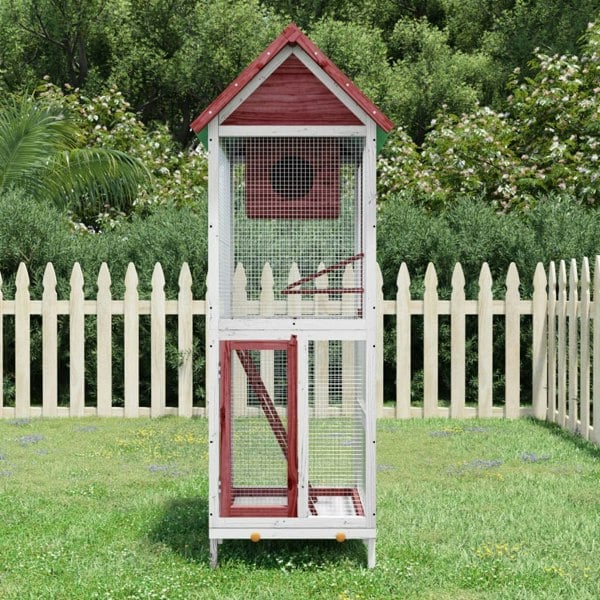 Berkfield Bird House Mocha 60x58.5x160 cm Solid Wood Pine