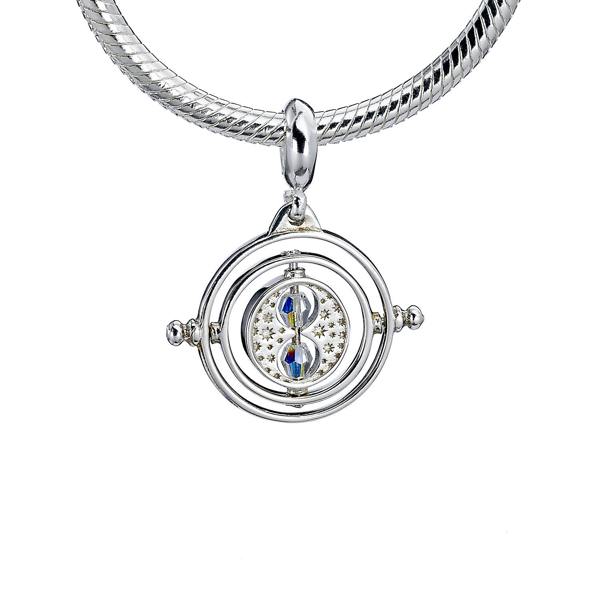 Harry Potter sterling silver Time Turner slider charm with crystals