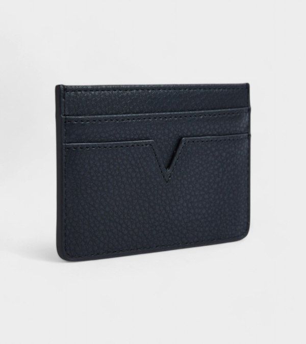 Votch Sol Vegan Bio-Based Bamboo leather card holder in black