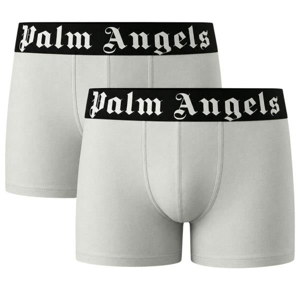 Palm Angels Two-Pack Contrast Logo White Boxer Shorts