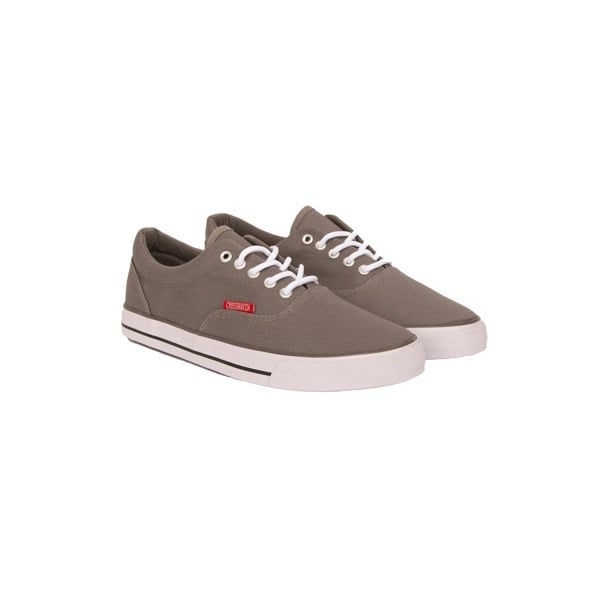 Crosshatch Mens Skywalk Canvas Trainers - Grey