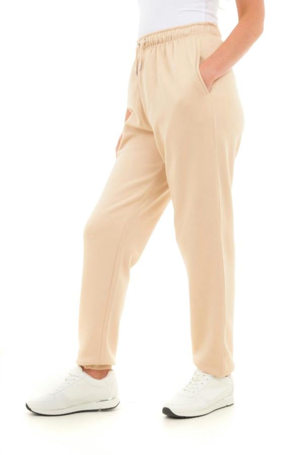 Smart Living Basic Womens Cuffed Hem Jogger - Stone