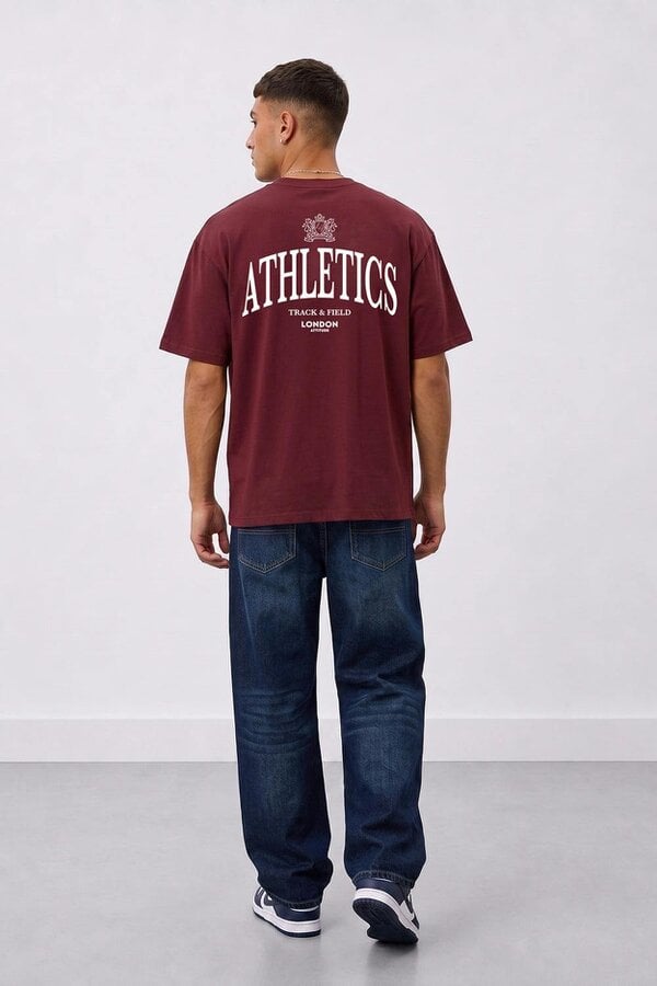London Attitude Athletics Premium Graphic T-Shirt in White Print
