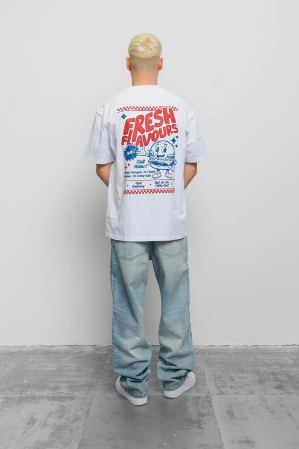 Fresh Couture Fresh Flavours Diner T-Shirt - White