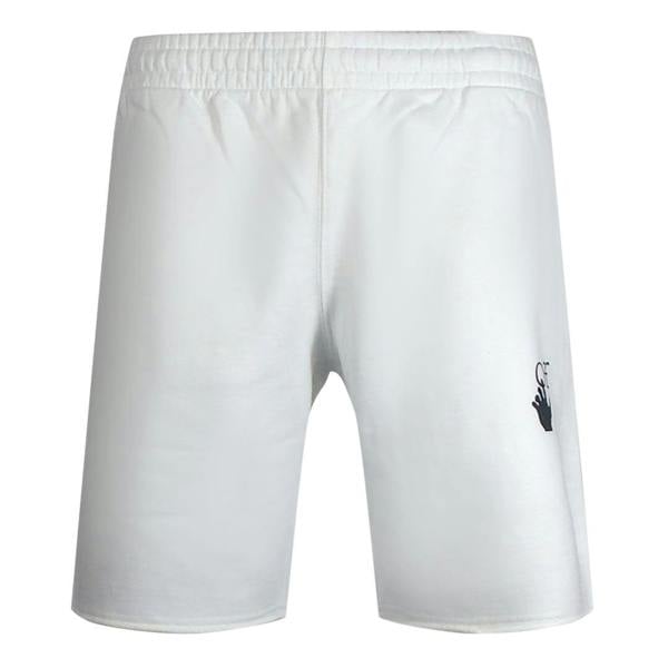 Off-White Unisex Adult Caravaggio Arrow Sweat Shorts - White - 