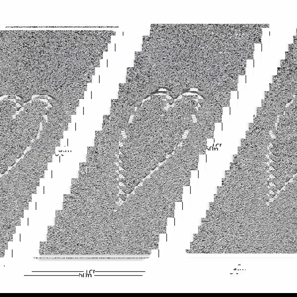 Nicoman Embossed Spaghetti Loofah Anti Slip Shower Mat - Heart