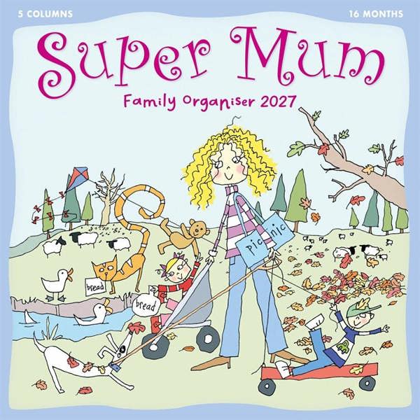 Super Mum Family Organiser 2026 - 2027, Family Planners, Month To View, Family, Gift