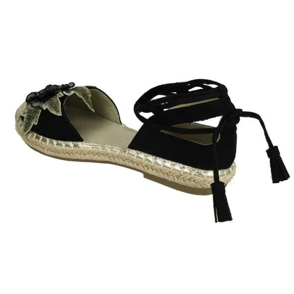 Spot On Ladies Spot On Ankle Tie Up Espadrilles F2263