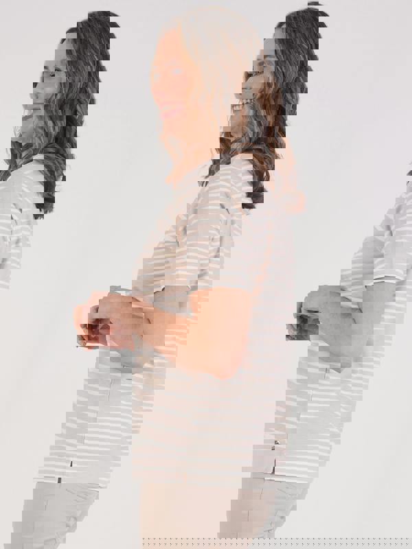 TIGI Cross Cut Detail Stripe Top