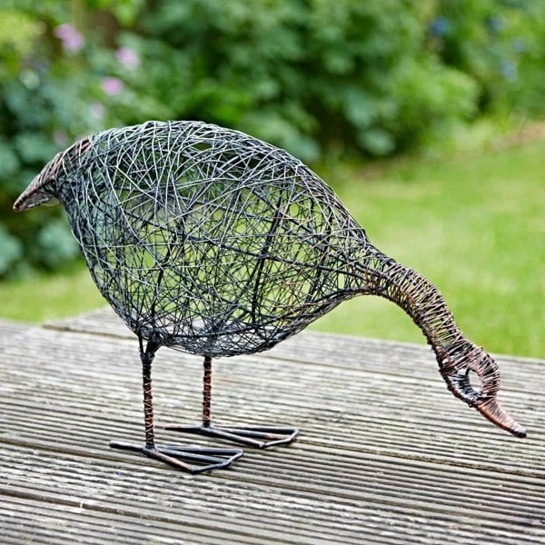 Paper High Anka the Drinking Duck Wire Garden Ornament