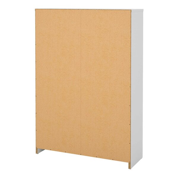 Wyld Haus Prague White Shoe Cabinet 2 Flip Down Doors 1 Drawer