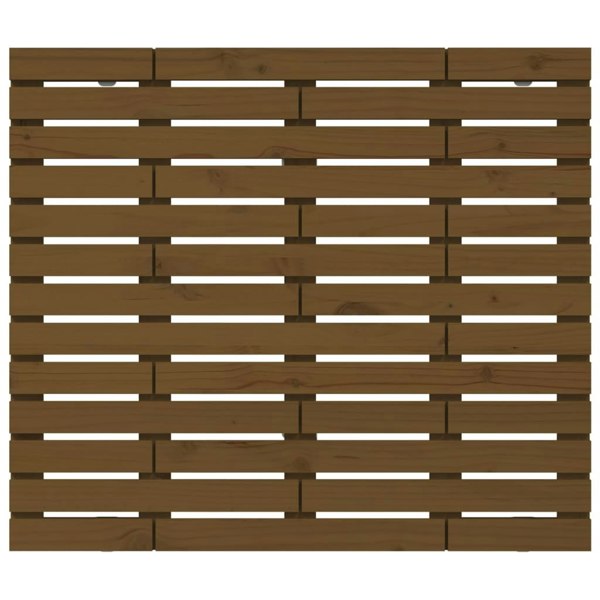 Berkfield Wall Headboard Honey Brown 96x3x91.5 cm Solid Wood Pine