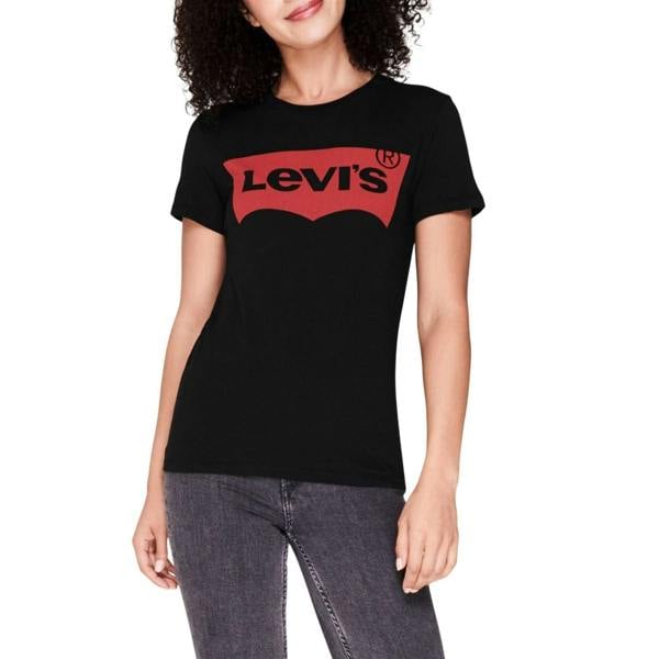 Levis Womens/Ladies Batwing Logo T-Shirt - Black - 