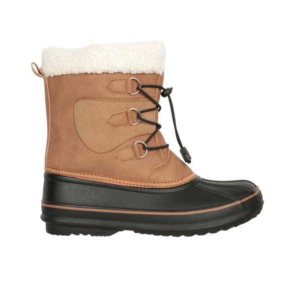 Mountain Warehouse Childrens/Kids Adaptive Lace Up Snow Boots - Tan - 