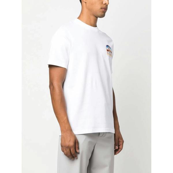 Casablanca Printed Vue De L'Arche Printed T-Shirt in White T-Shirt   in  White