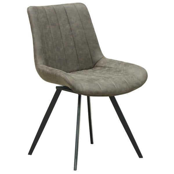 Hill Interiors Malmo Swivel Dining Chair - Coffee Brown - 