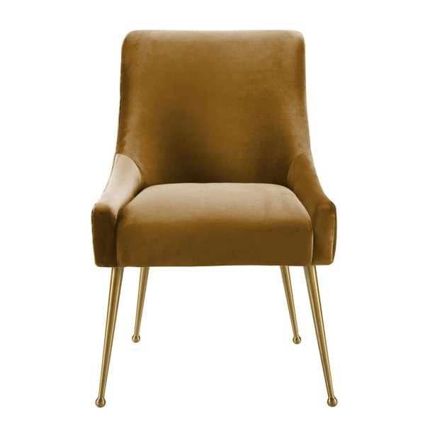 Furniture Edit Beatrix Cognac Velvet Side Dining Chair