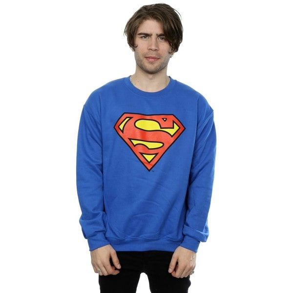 DC Comics Mens Superman Logo Sweatshirt - Royal Blue