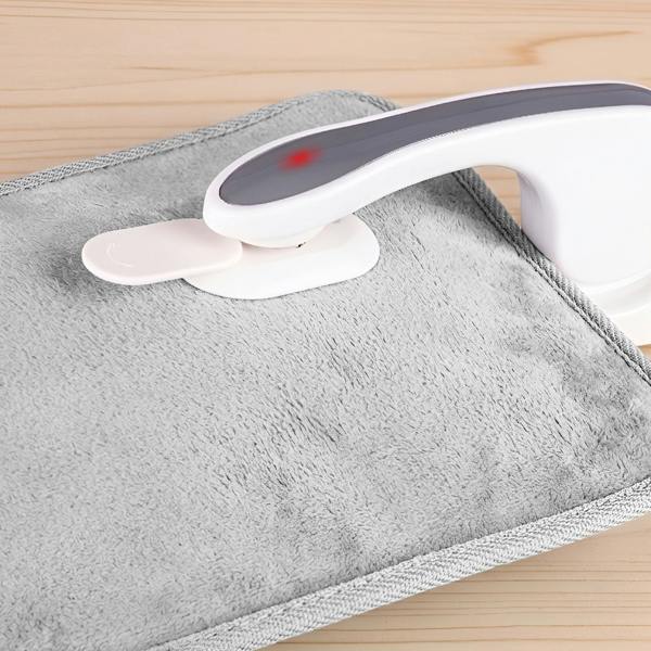 Gr8 Home Rechargeable Electric Hot Water Bottle Plush Hand Pouch Warmer Heat Pad Grey 1L