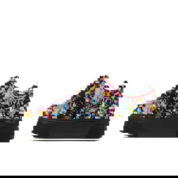Embassy London Camila - Universe - Women's soft leather trainer with chunky black platform