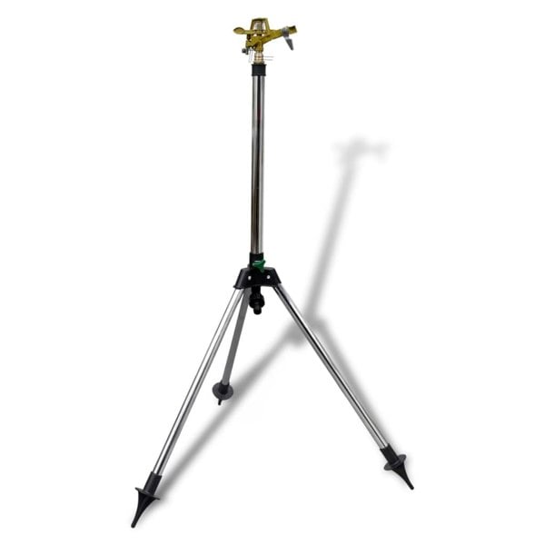 Berkfield Impulse Sprinkler Garden Watering Zinc on Tripod Base