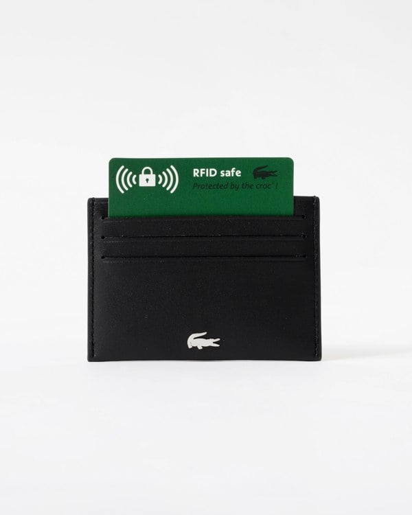 Lacoste Credit Card Holder And Key Ring Gift Box - Noir KR Croc Sinope R66