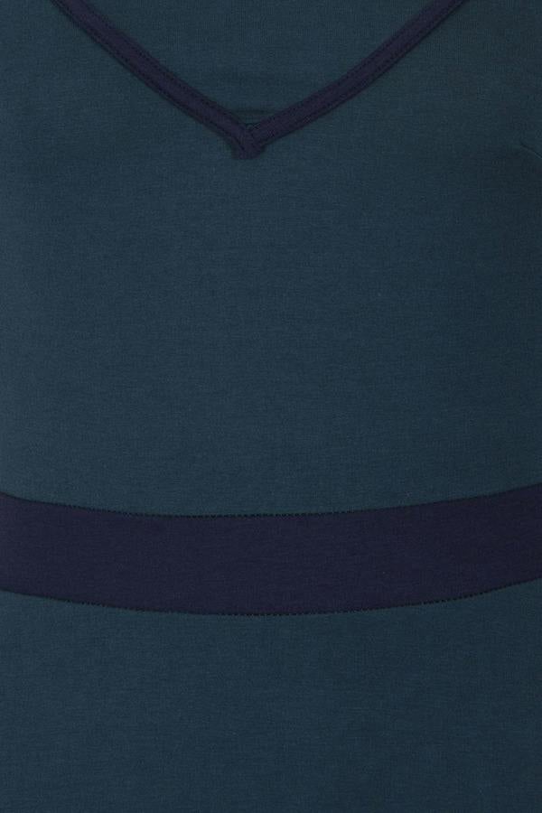 HotSquash V Neck Dress with Contrast piping
